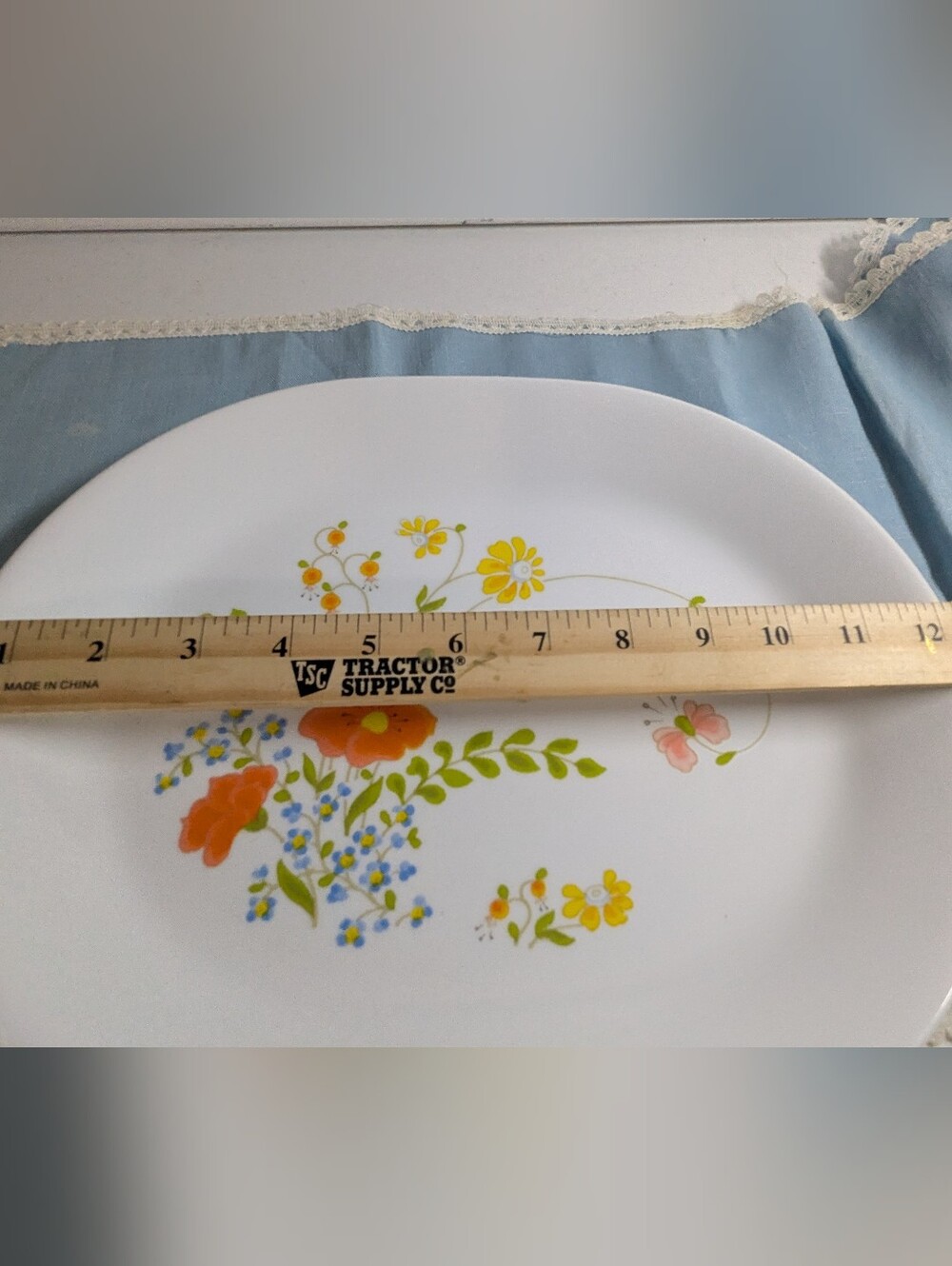 Vintage Corelle by Corning WILDFLOWER Spring Bouquet Oval Serving Platter 12" - Picture 5 of 5